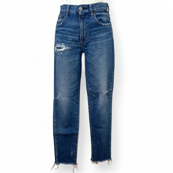 Moussy - Women's Distressed dark wash Blue Jeans - Size 26 - Picture 1 of 9